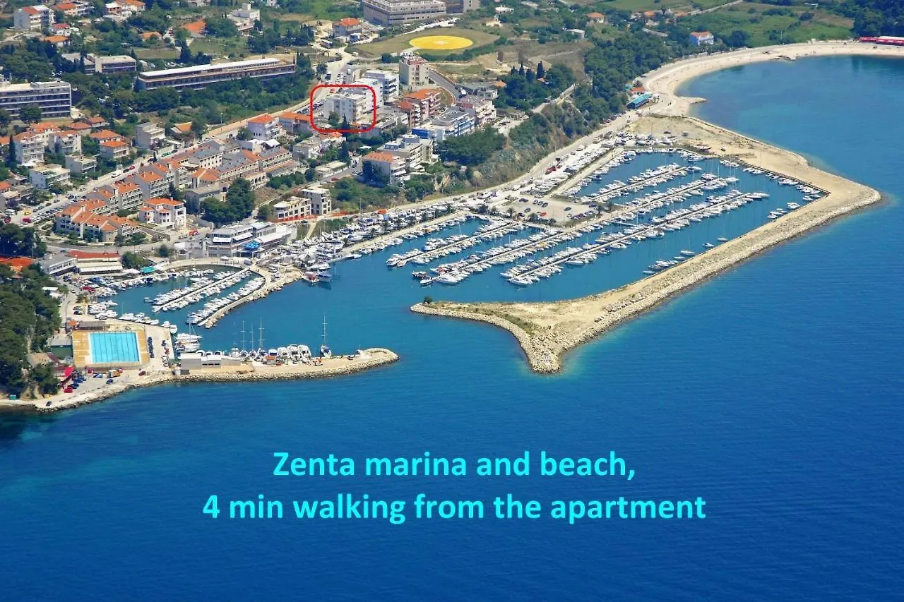 Apartment Zenta With Terrace And Sea View, 4 Min Walk To The Beach Split 0*,